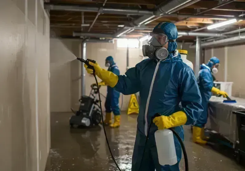 Basement Sanitization and Antimicrobial Treatment process in Wilmette, IL